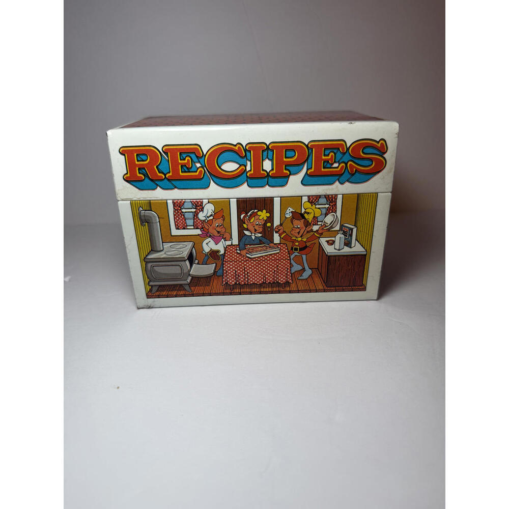 Kellogg's Snap Crackle & Pop Rice Krispie Treat Recipe Box with Orig Recipe Card